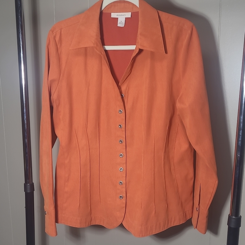 Dressbarn Vibrant Orange Blouse